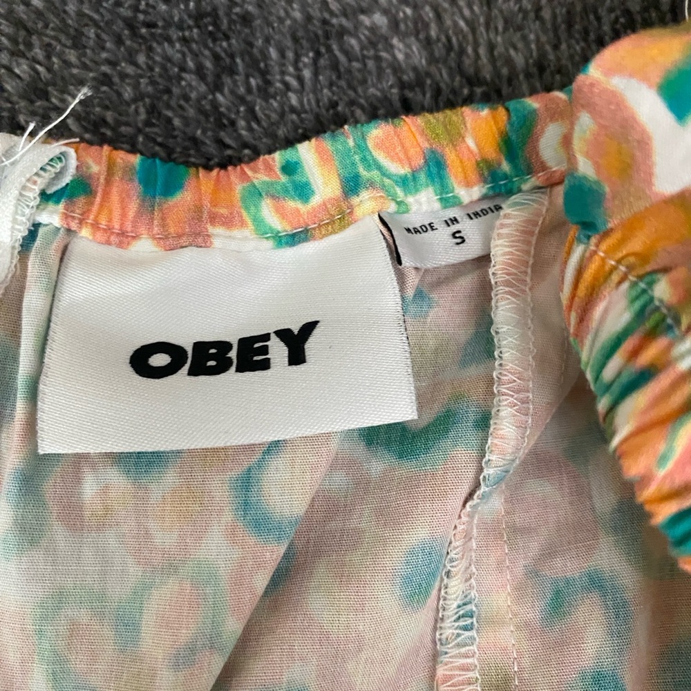 Obey Cleo Floral Mini Dress with Puff Sleeves - Picture 4 of 8